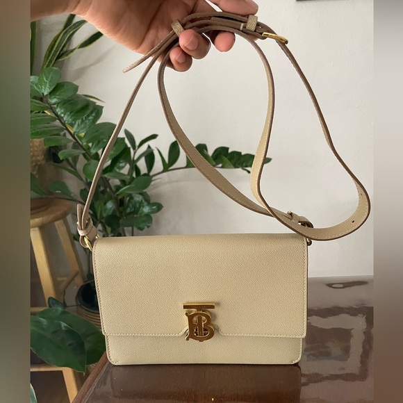 BURBERRY SMALL MONOGRAM MOTIF LEATHER CROSSBODY BAG. - Picture 5 of 16